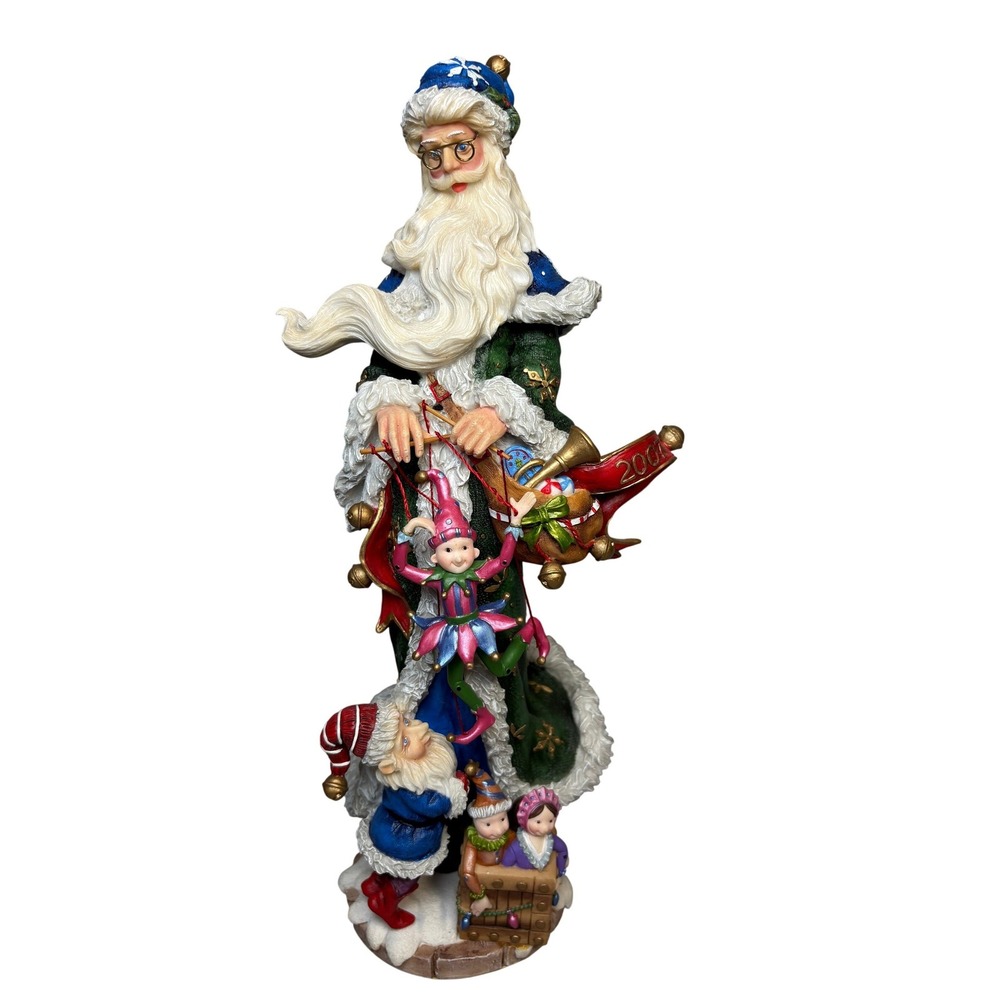 Lenox Santa's Marionettes The 2007 Pencil Santa‎ Figurine Green Blue